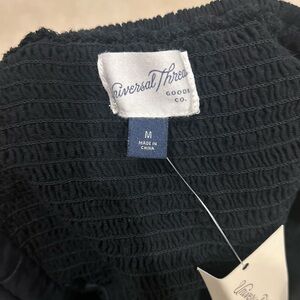 Universal Thread Midnight Black Waffle Knit Top